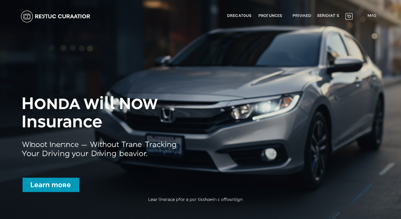 Honda Will Now Sell Insurance — Without Tracking Your Driving Behavior